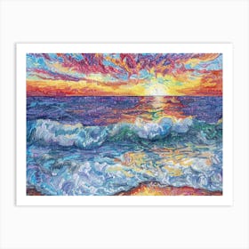 Sunset At The Beach 29 Art Print