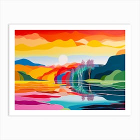 Mirrored Realms Landscape Art Print