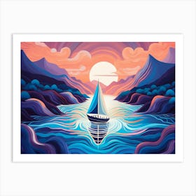 Sailing Out To Sea Art Print