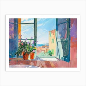 Marseille From The Window View Painting 2 Art Print