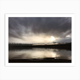 Cloudy Sky Over Lake Art Print