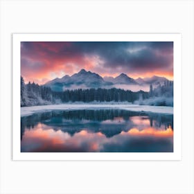 Sunset In The Mountains 1 Art Print