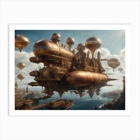 Steampunk City Art Print