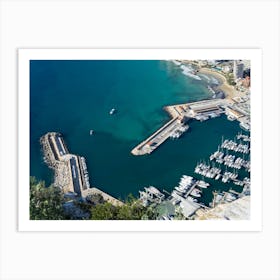 Aerial view of Calpe marina Art Print