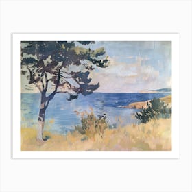 Shoreline Sonata Painting Inspired By Paul Cezanne Art Print