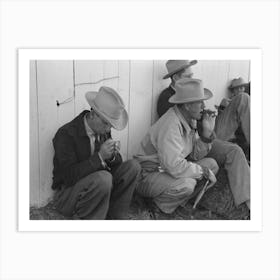 Untitled Photo, Possibly Related To Ranchman Watching The Sheep Judging At The San Angelo Fat Stock Show Art Print