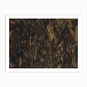 Black And Gold Marble Art Print