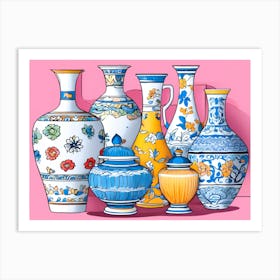 Chinese Vases 1 Art Print