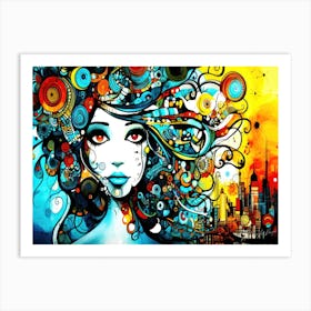 Abstraction - Portrait Colorful Art Print