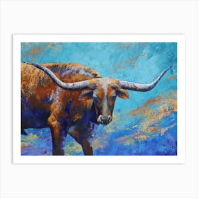 Long Horned Bull Art Print