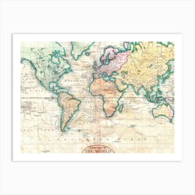 Vintage World Map Art Print