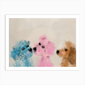 The Meeting Of Dogs Art Print