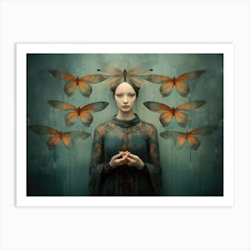 Butterfly Woman 1 Art Print