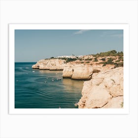 View Of The Cliffs Of The Algarve In Portugal Art Print
