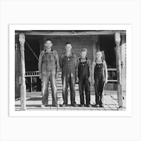 Fsa (Farm Security Administration) Client With Three Sons, Caruthersville, Missouri By Russell Lee Art Print