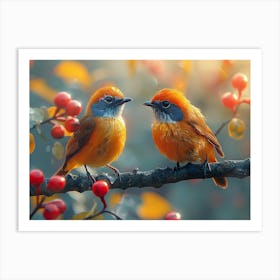 Beautiful Bird on a branch 18 Art Print