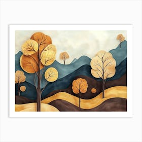 Autumn Trees 3 Art Print