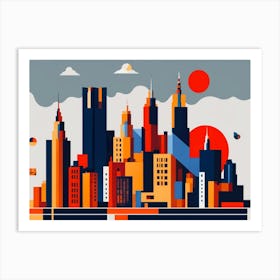 NY on Fire Art Print