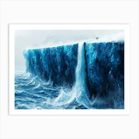 Iceberg Waterfall Art Print