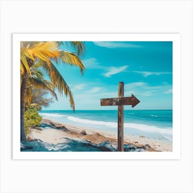 Beach Sign Art Print