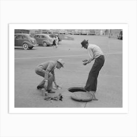 Checking Sewers In Bisbee, Arizona By Russell Lee Art Print