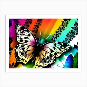 Rainbow Butterflies 1 Art Print