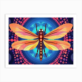 Dragonfly Halloween Celithemis Retro Style 1 Art Print