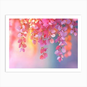 Elegant Colorful with Vibrant Leaves Hanging Branches 1 Art Print