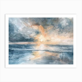 Sunset At The Beach 63 Art Print