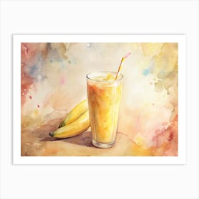 Banana Smoothie Global (1) Art Print