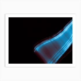 Glowing Abstract Curved Blue And Red Lines 5 Art Print