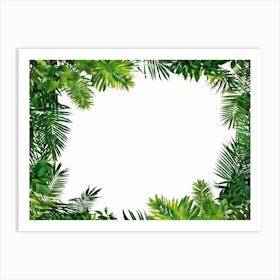 Tropical Leaves Frame 2 Art Print