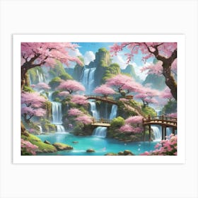 Asian Cherry Blossoms Art Print