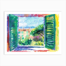 Saint Tropez From The Window View Painting 3 Art Print