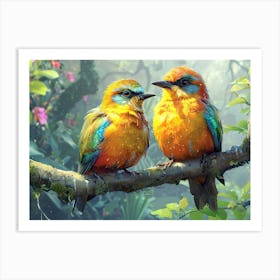 Beautiful Bird on a branch 17 Art Print