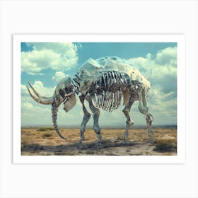 Skeleton Elephant Art Print