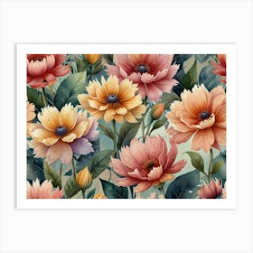 Floral Pattern 9 Art Print