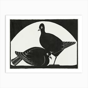 Two Pigeons (1931), Samuel Jessurun Art Print