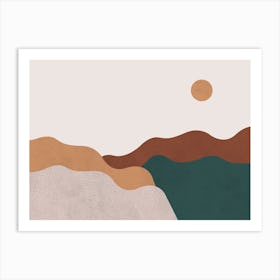 Sun Abstract Shapes Art Print