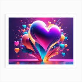 Colorful Heart Creative 50 Art Print