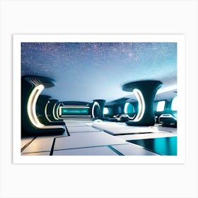 Futuristic Interior 1 Art Print