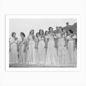 Untitled Photo, Possibly Related To Introducing The Queen To The Radio Audience, National Rice Festival, Art Print