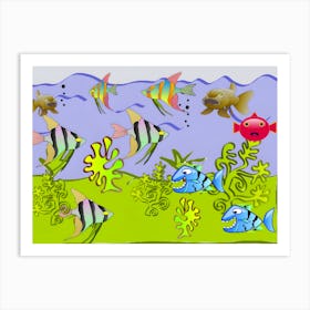 Fishes In The Sea 3 Art Print