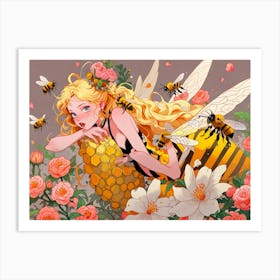 Bee Girl 1 Art Print