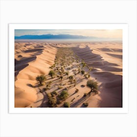 Desert Landscape From Drone 3 Art Print