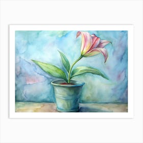 Pink Lily Art Print