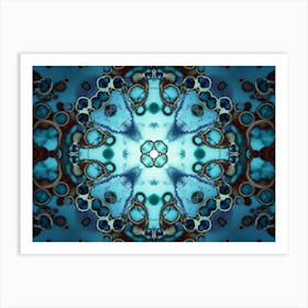 Blue Moonlight Abstraction Decor Art Print