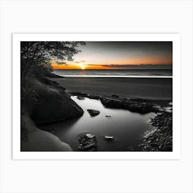 Sunset At The Beach 677 Art Print