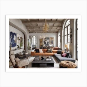 Living Room In Paris Art Print