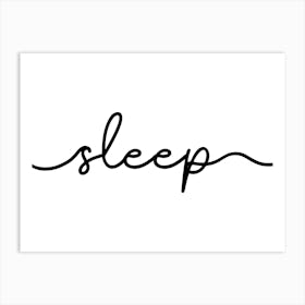 Sleep Typography Art Print